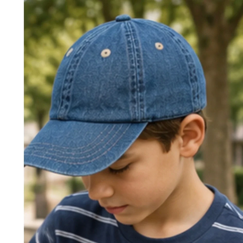 Gap Kids Blue Denim Baseball Cap Hat Adjustable S/M NWT 820348-00-1